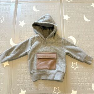 Olive & Scout 12-18 Months Hoodie with Front Pocket Grey & Brown